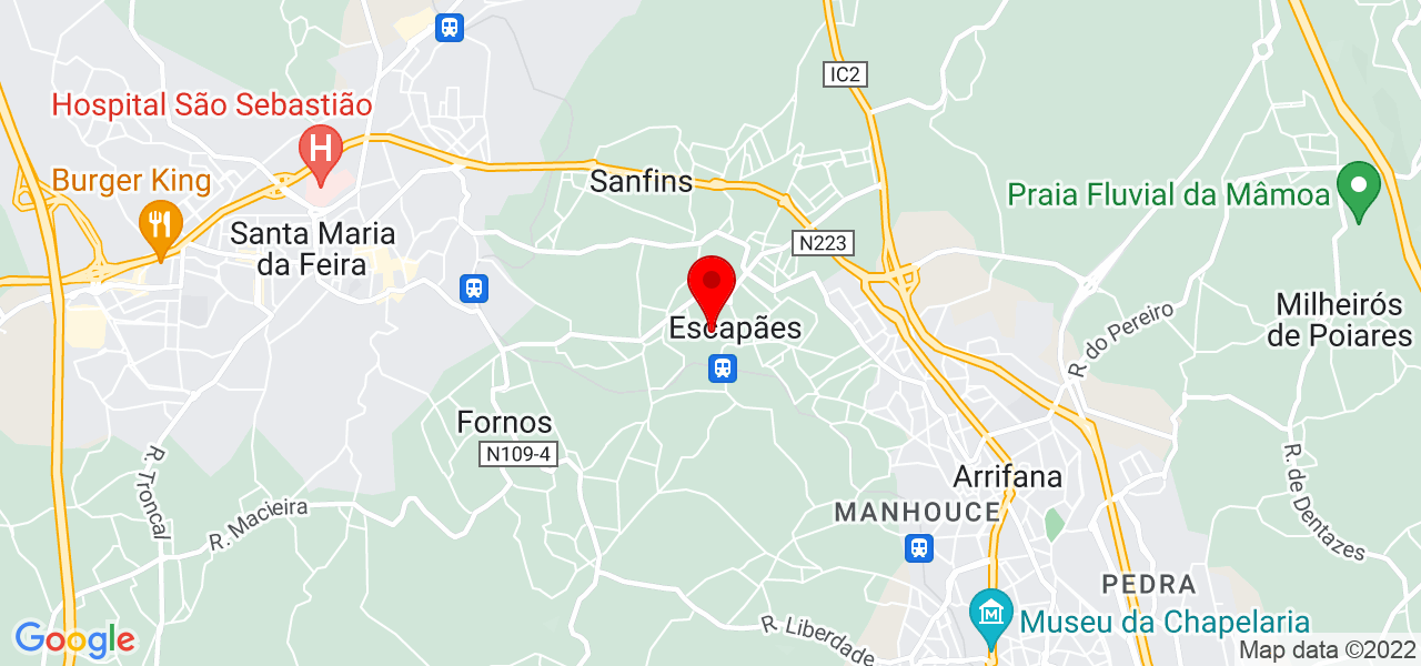 Pulla - Aluguer insufl&aacute;veis - Aveiro - Santa Maria da Feira - Mapa