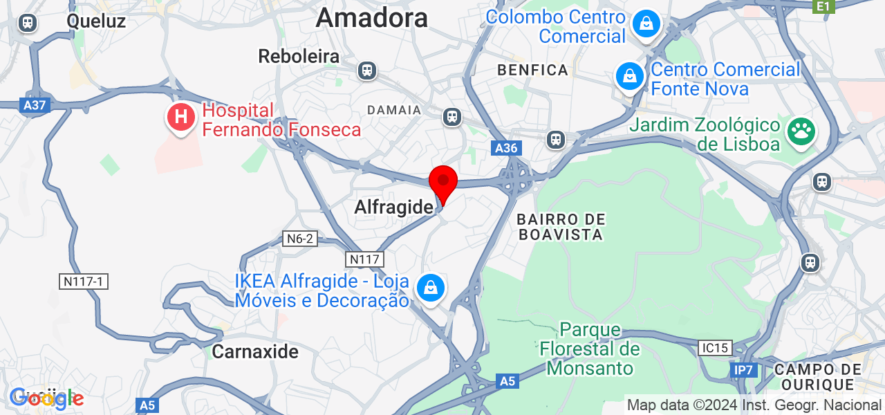 Ricardo Fernandes - Lisboa - Amadora - Mapa