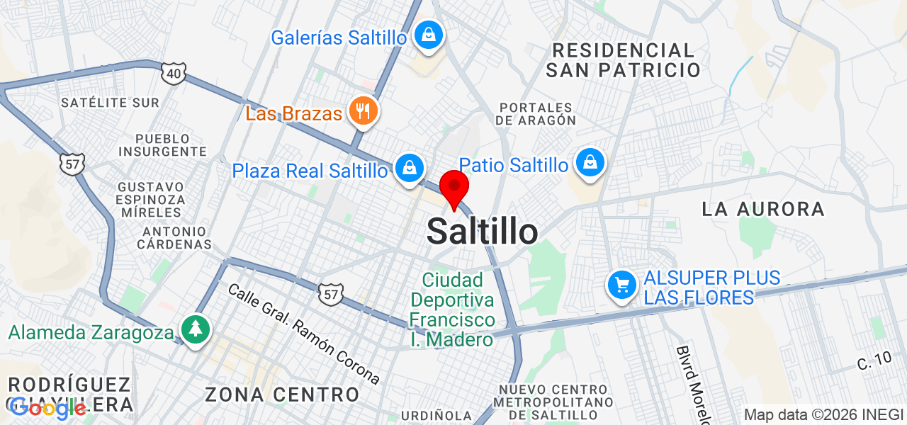 Fernando Salatiel Mora Escobedo - Coahuila de Zaragoza - Saltillo - Map