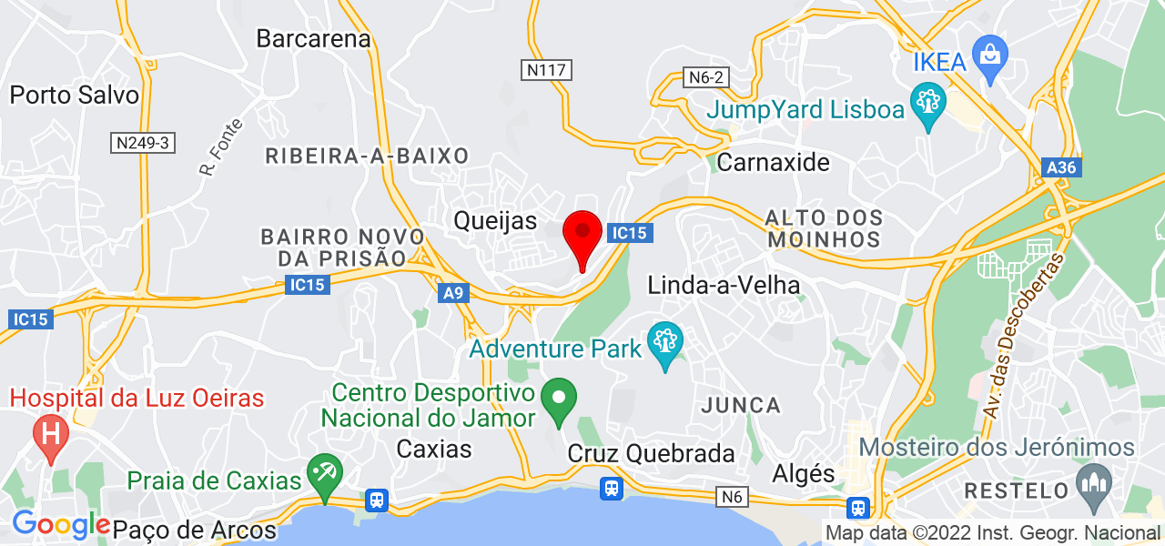 Andr&eacute;s Infante - Lisboa - Oeiras - Mapa