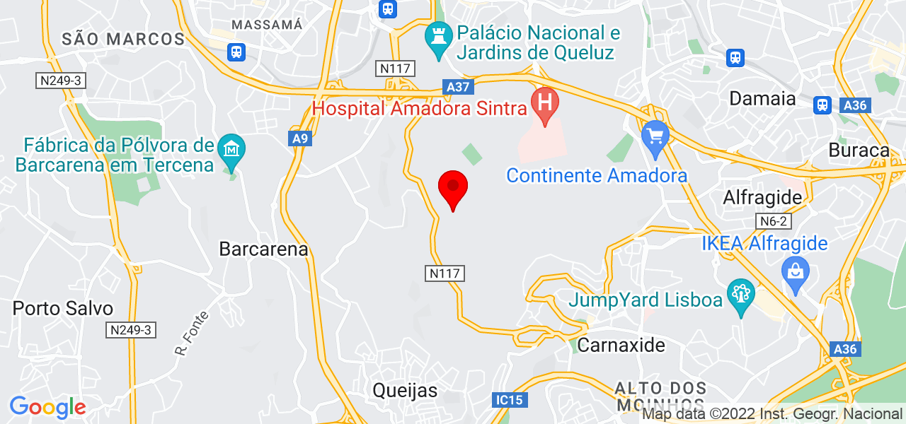Marcelo Ara&uacute;jo - Lisboa - Amadora - Mapa