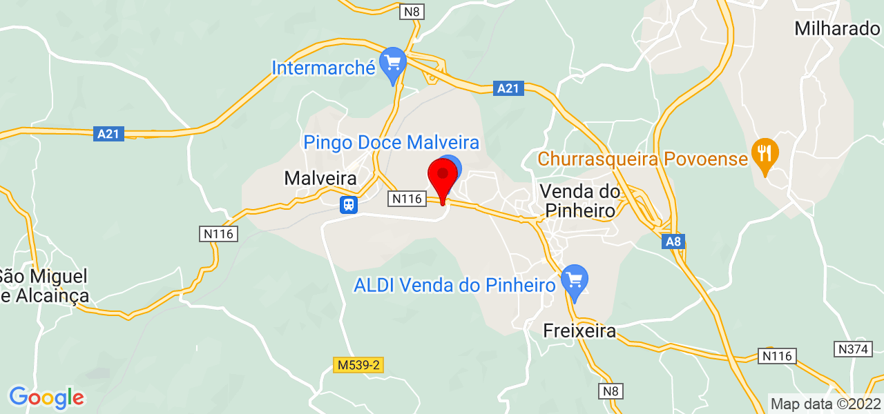 M&aacute;rcia Pedro - Lisboa - Mafra - Mapa