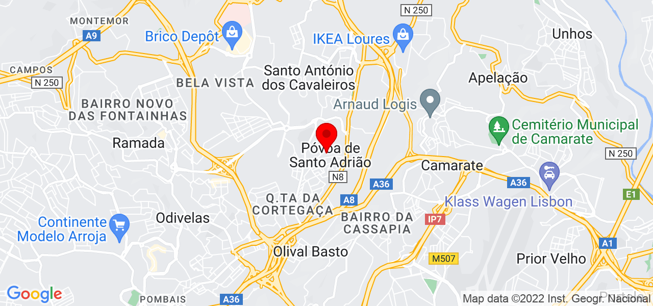 GV constru&ccedil;&atilde;o Civil - Lisboa - Odivelas - Mapa
