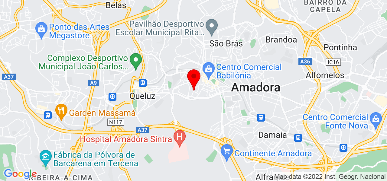 Jo&atilde;o Cunha e Silva - Lisboa - Amadora - Mapa