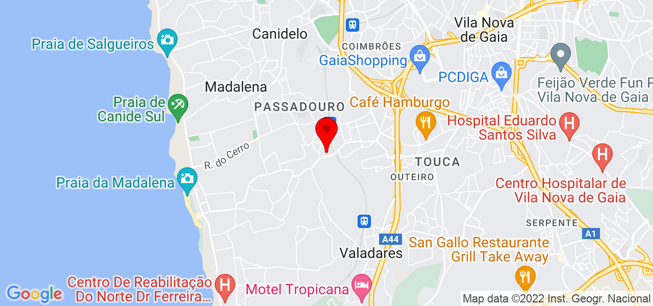 Rui Pedro Silva Oliveira - Porto - Vila Nova de Gaia - Mapa