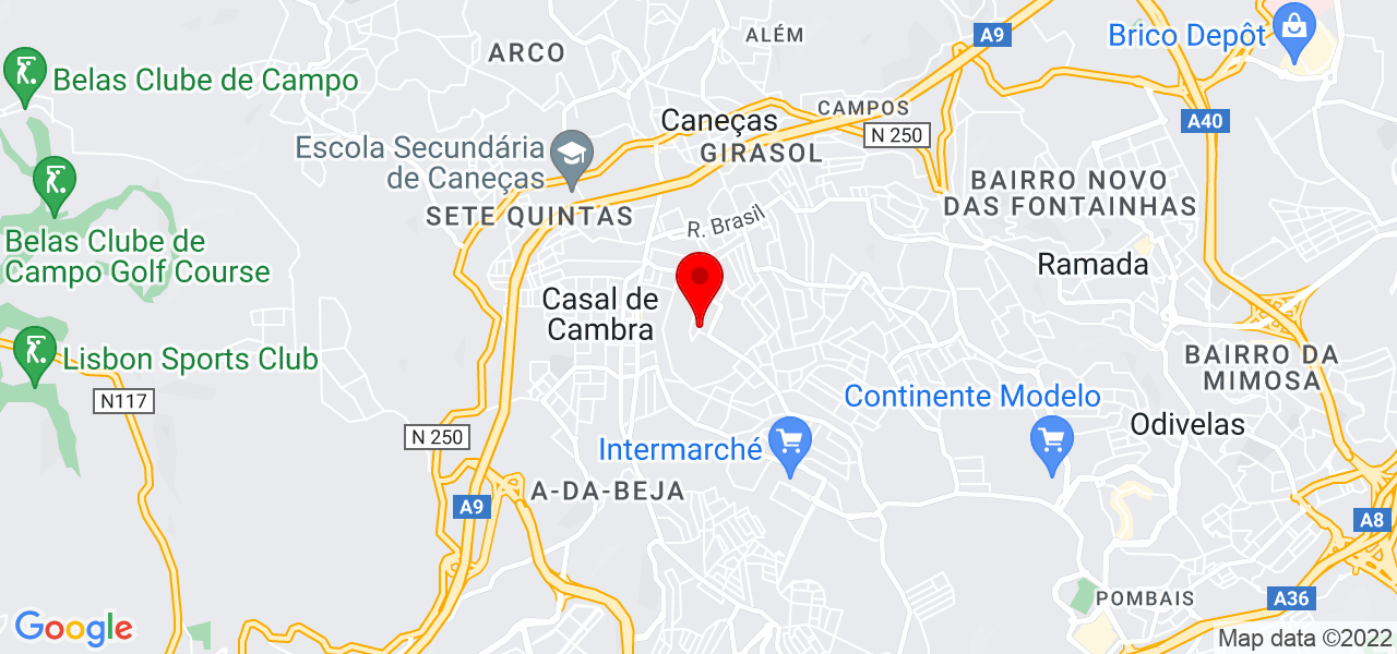 LILIANE CRISTINA - Lisboa - Sintra - Mapa