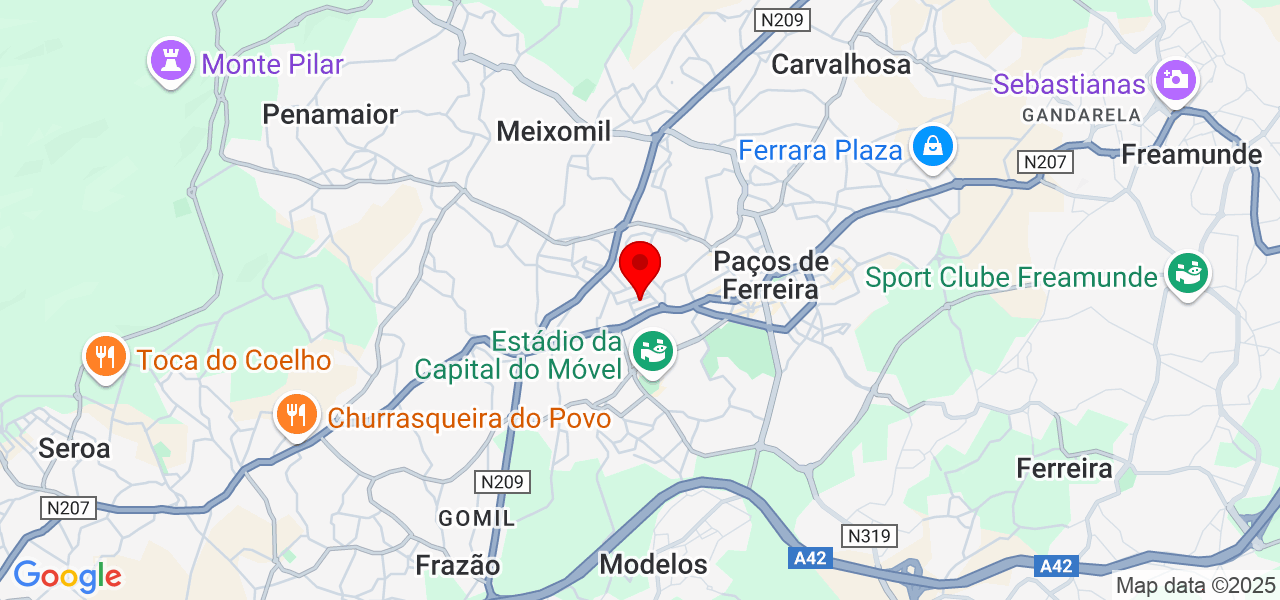Ramon Souza - LimpJ&aacute; - Porto - Paços de Ferreira - Map