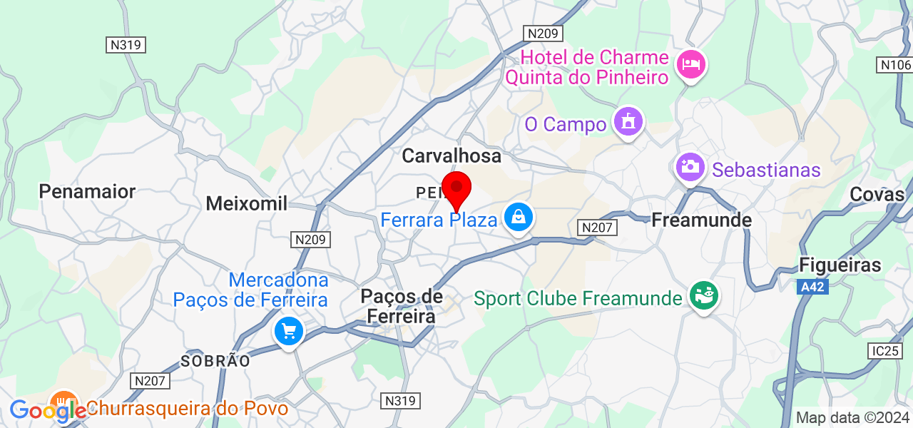 NMoutinho Construçoes Lda - Porto - Paços de Ferreira - Map