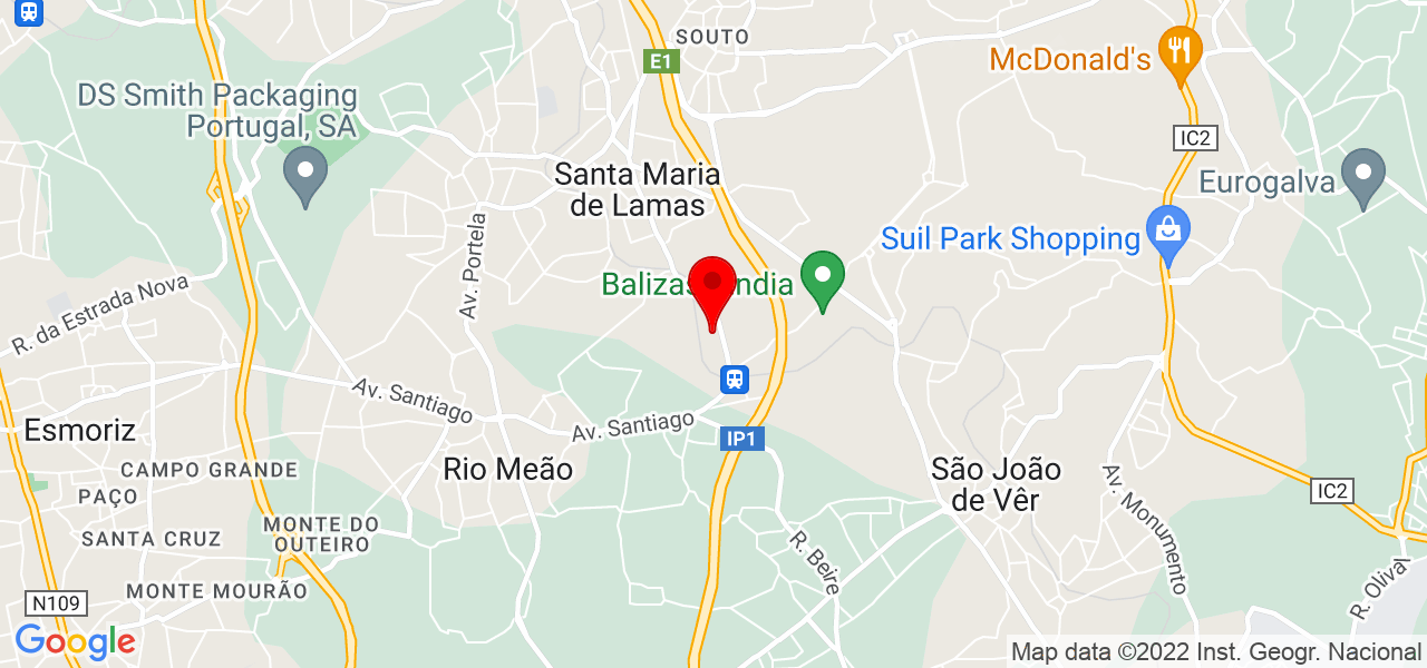 Igor Pinho - Aveiro - Santa Maria da Feira - Mapa