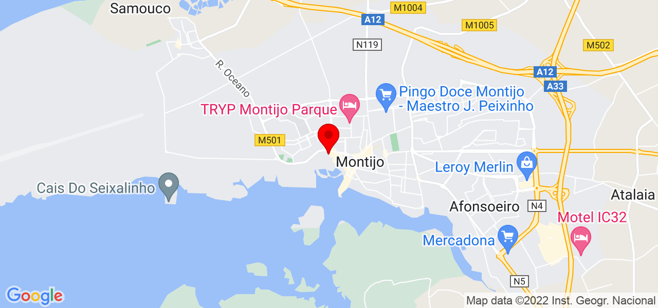 Auto M&M - Setúbal - Montijo - Karte