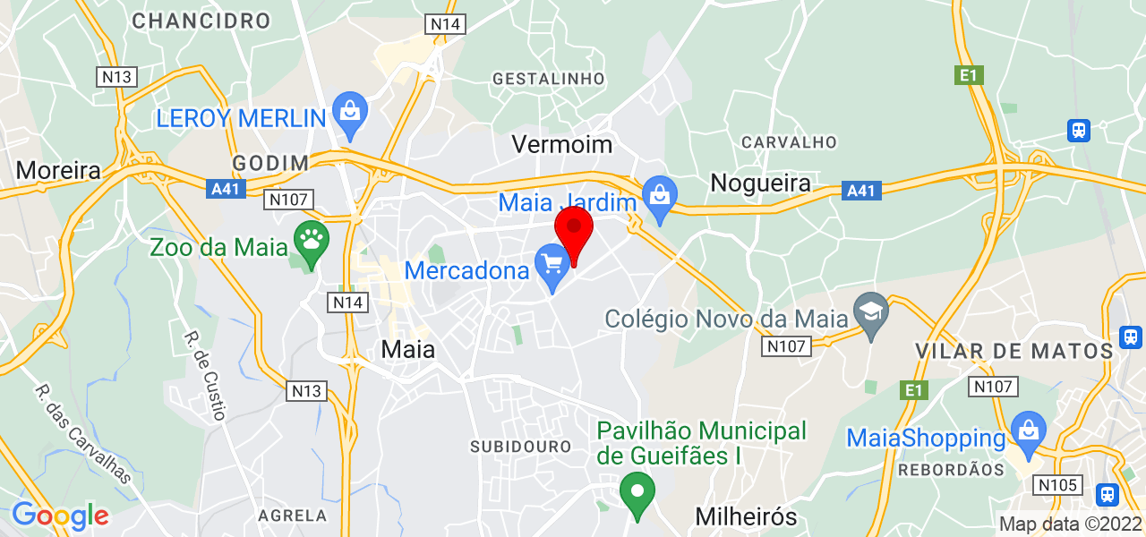 Euri Barros - Porto - Maia - Mapa