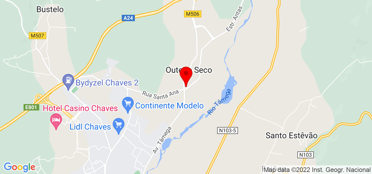 Alexandra - Vila Real - Chaves - Mapa