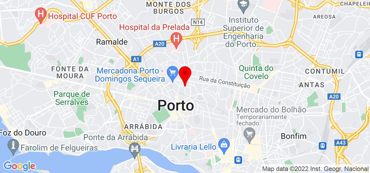Dudu Terapeuta profissional e dermocosmiatra - Porto - Porto - Mapa
