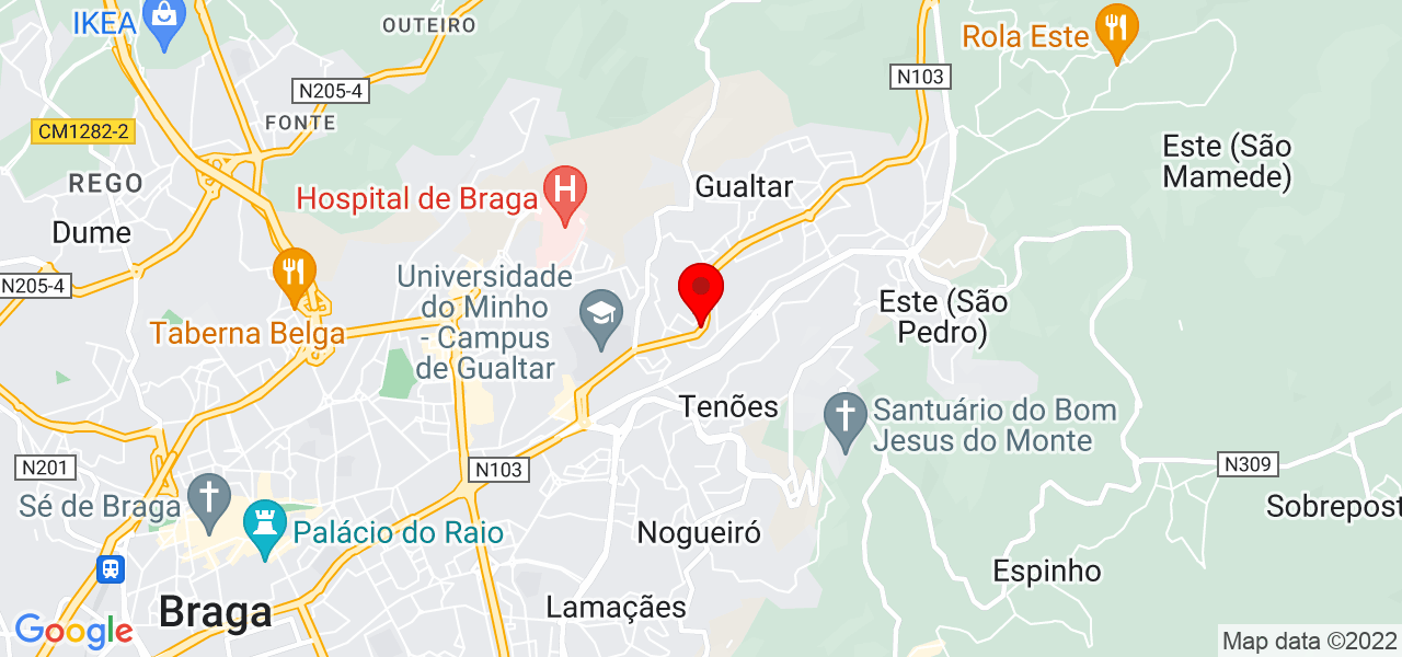 H&eacute;lder Lopes - Braga - Braga - Mapa