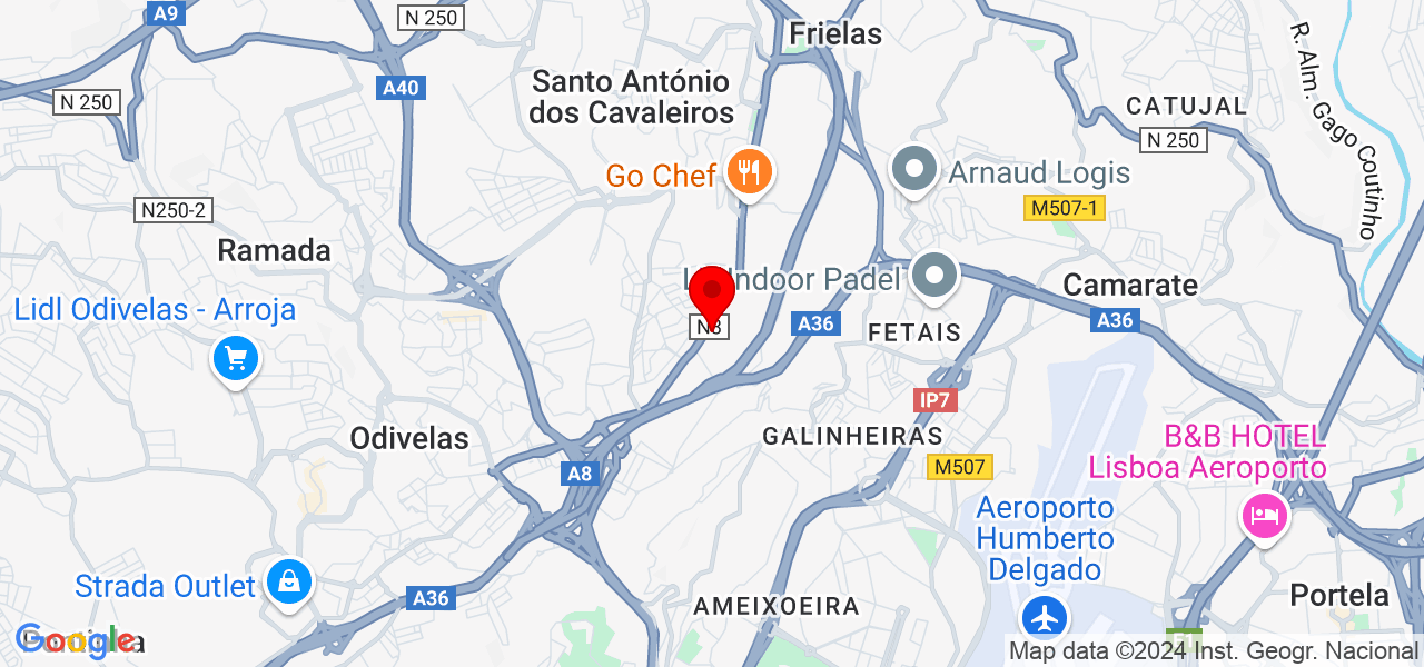 Adrilar remodelação - Lisboa - Odivelas - Mapa