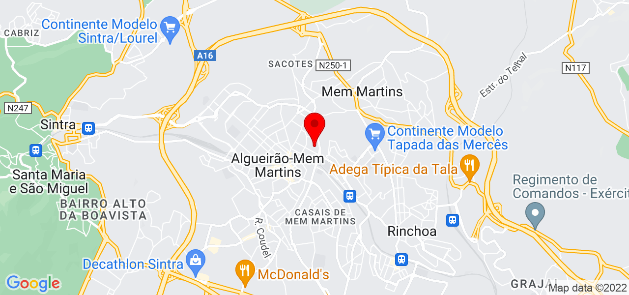 Francisco Mujica - Lisboa - Sintra - Mapa