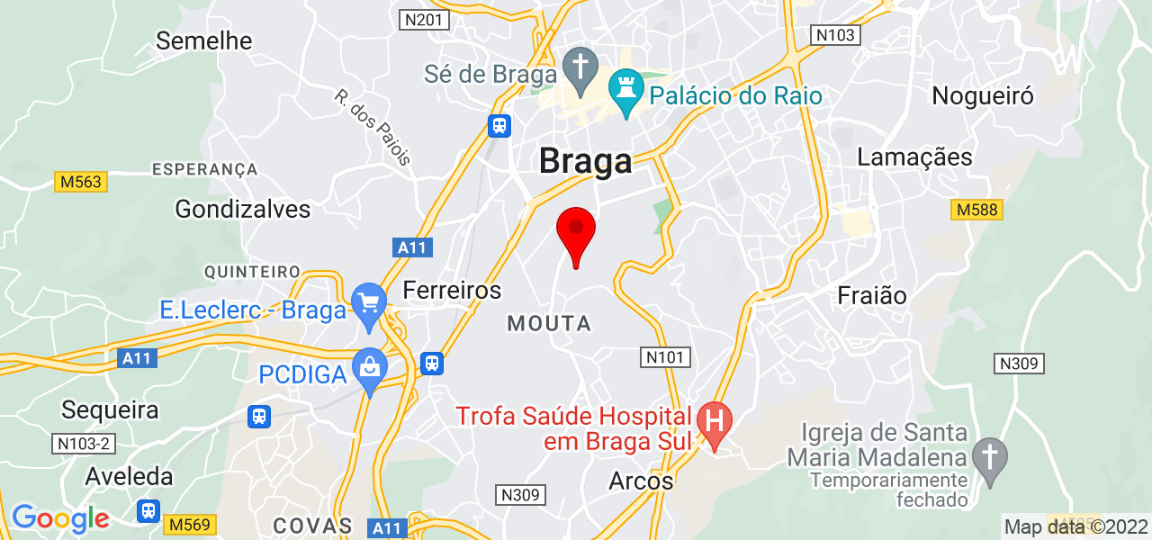 Ara&uacute;jo - Braga - Braga - Mapa