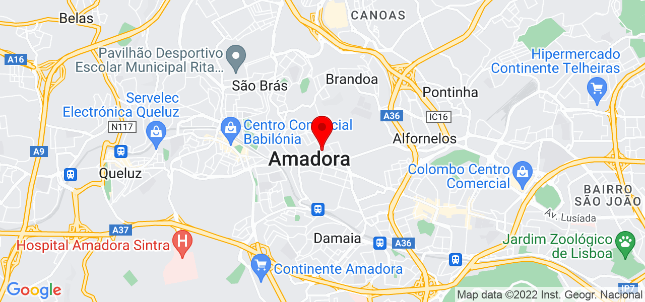 Ermelinda Cabral - Lisboa - Amadora - Mapa