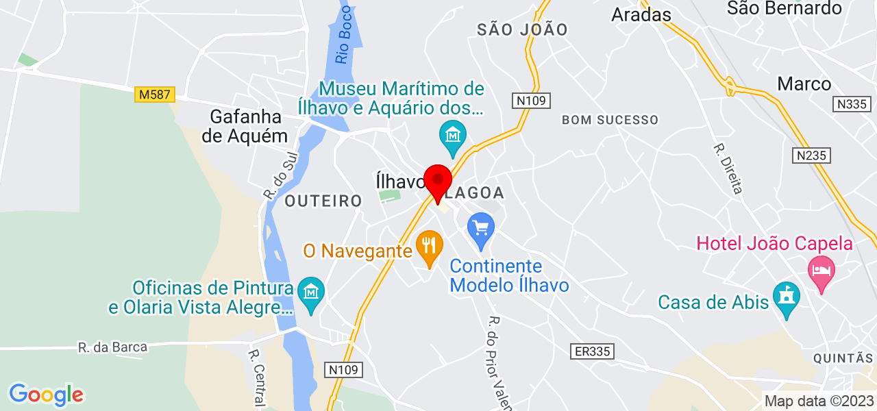 JC El&eacute;trica e Servi&ccedil;os Gerais - Aveiro - Ílhavo - Mapa