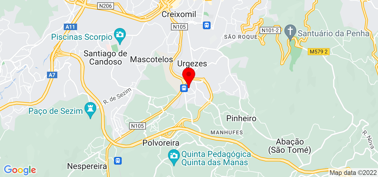 Maria Rodrigues - Braga - Guimarães - Karte