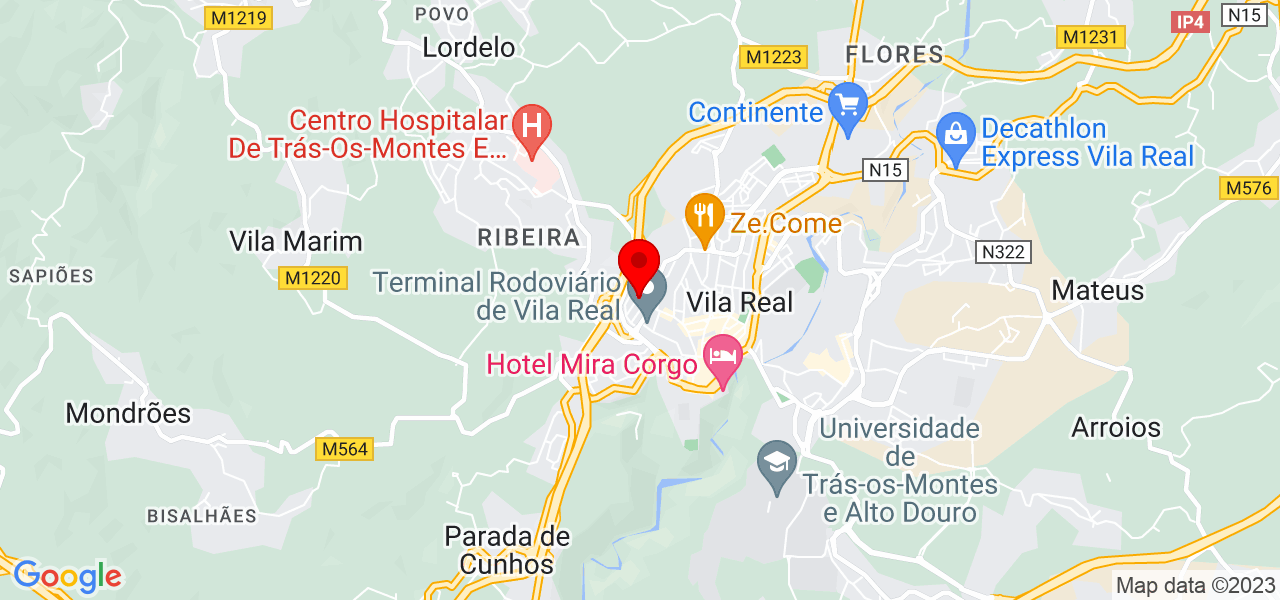 Cuidar de Animais, Crian&ccedil;as e Limpeza - Vila Real - Vila Real - Mapa