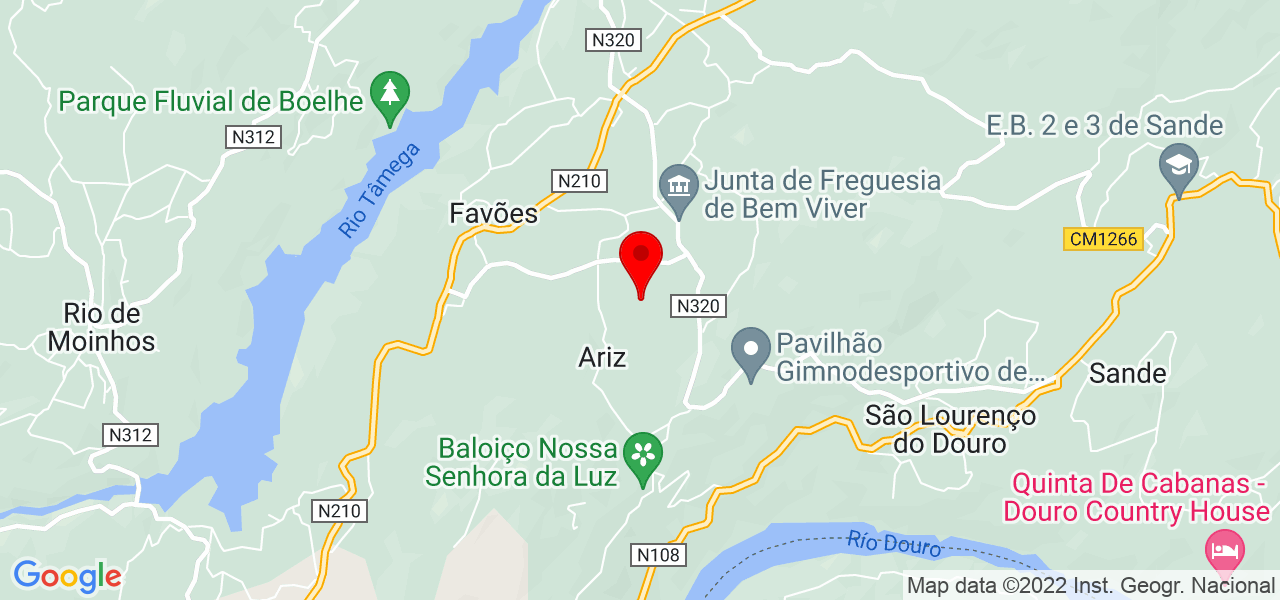 Jordana Pardo Teixeira - Porto - Marco de Canaveses - Mapa