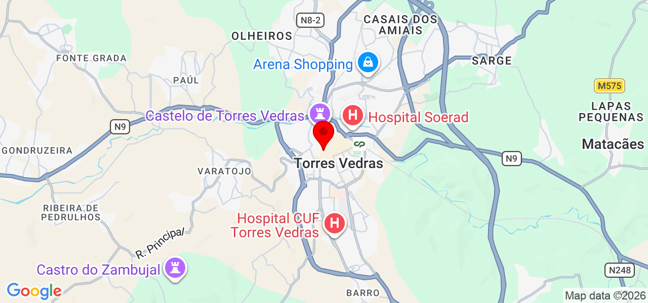 Ideal pintura construção civil - Lisboa - Torres Vedras - Mapa