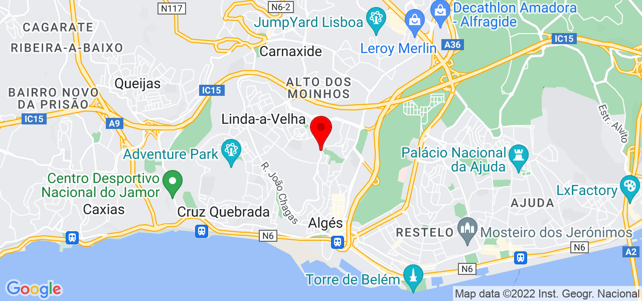 In&ecirc;s Salvador - Lisboa - Oeiras - Mapa