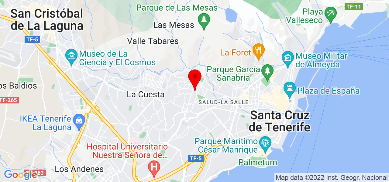 Fotoartec - Islas Canarias - Santa Cruz de Tenerife - Mapa
