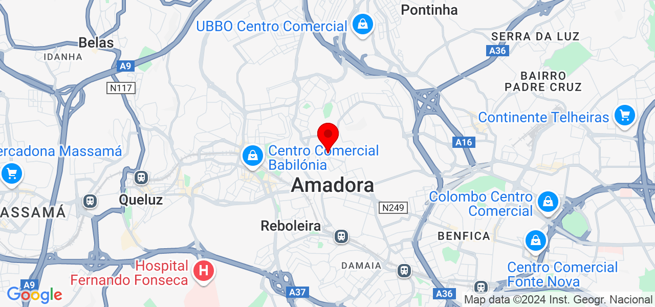 Guilherme C&eacute;sar Instrutor Krav Maga - Lisboa - Amadora - Mapa