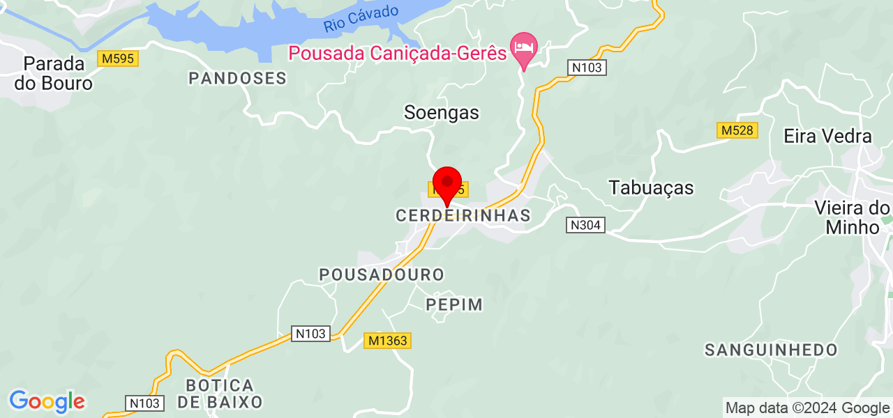 Raquel Coelho - Braga - Vieira do Minho - Map