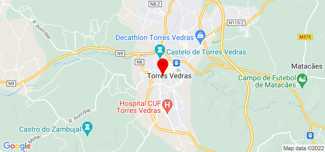Augusto Coiffeur - Lisboa - Torres Vedras - Mapa