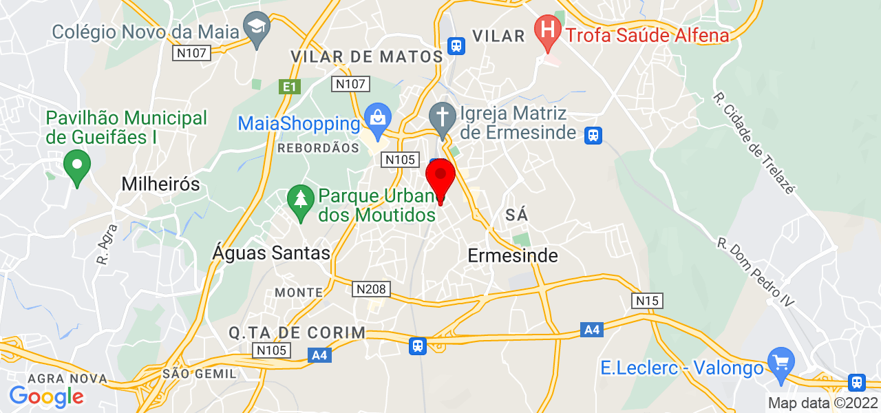 T&acirc;nia - Porto - Valongo - Mapa