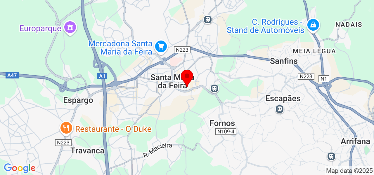 Rita Oliveira - Aveiro - Santa Maria da Feira - Mapa