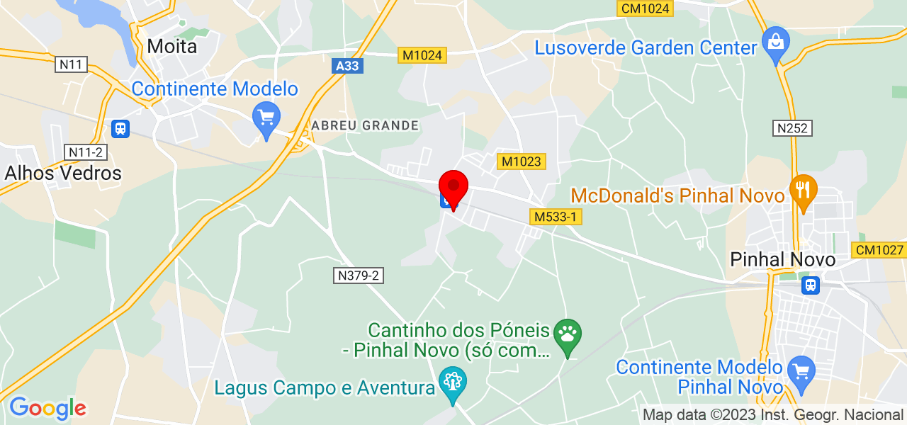 Alíria Ribeiro - Setúbal - Moita - Mapa