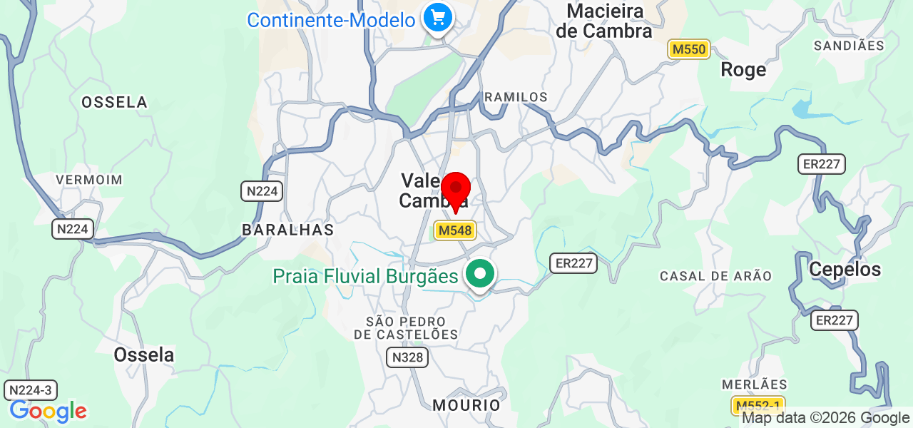 Trolha - Aveiro - Vale de Cambra - Map