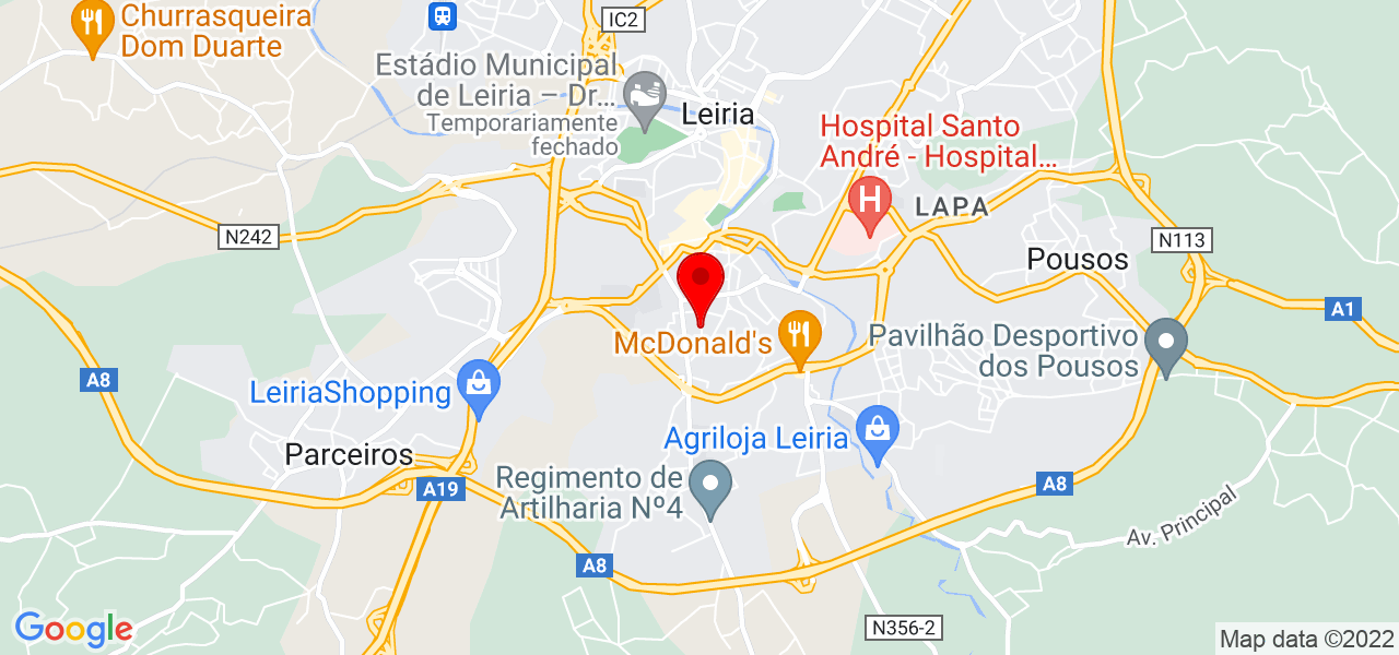 Empregada dom&eacute;stica - Leiria - Leiria - Mapa