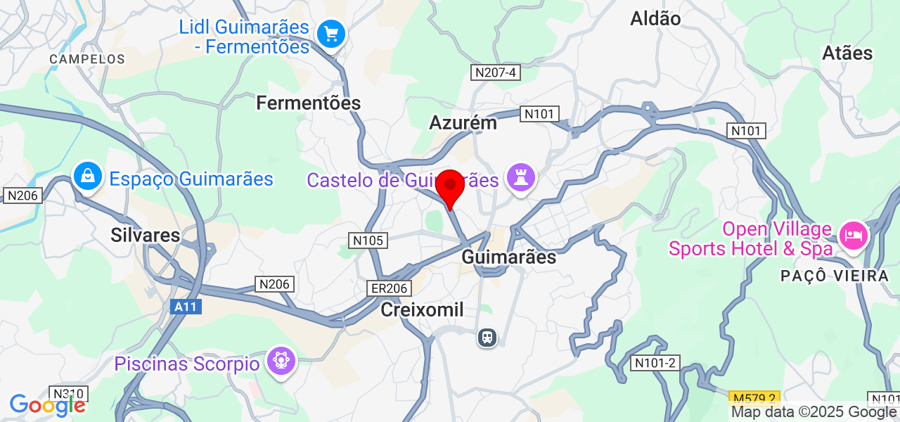 David Fernandes - Braga - Guimarães - Map