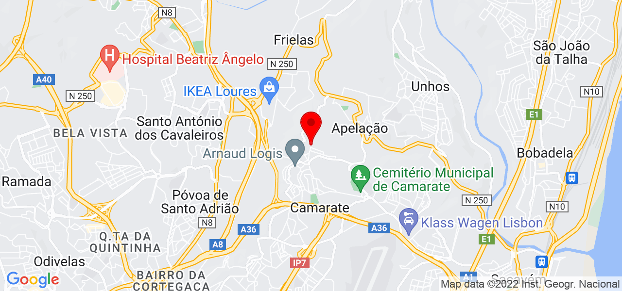 Alice Gaspar dos Santos - Lisboa - Loures - Mapa