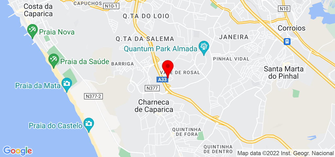 JOELAYNE ESTERQUE DE SOUZA CARDINOT - Setúbal - Almada - Mapa