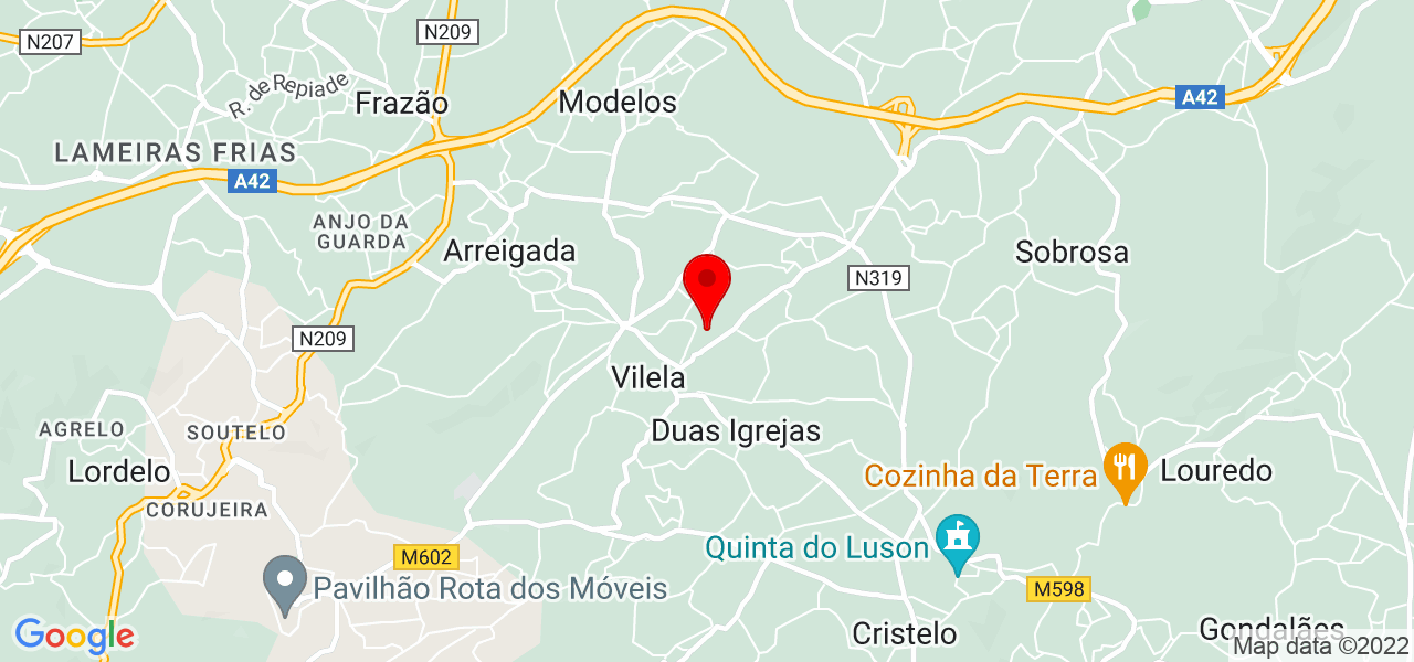 Ajcfconstru&ccedil;oes - Porto - Paredes - Mapa