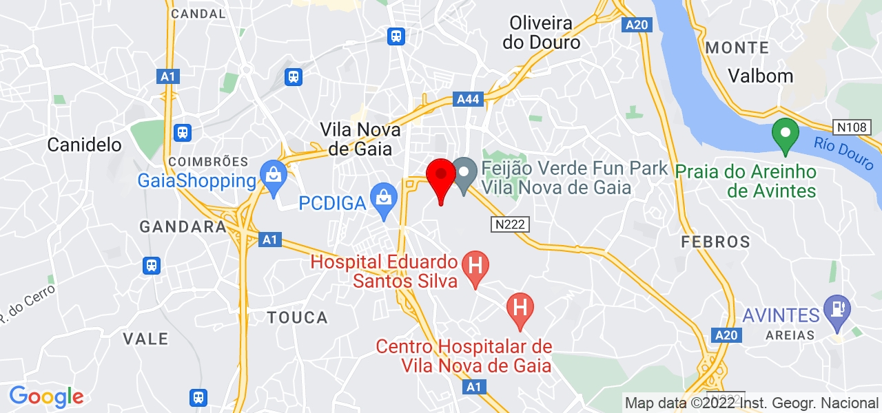 Nat&aacute;lia Souza - Porto - Vila Nova de Gaia - Mapa