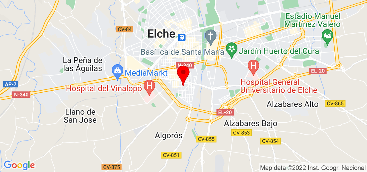 Andr&eacute;s Felipe Casallas - Comunidad Valenciana - Elche/Elx - Mapa