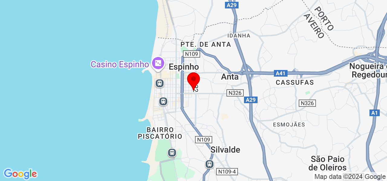 António Barrosa - Aveiro - Espinho - Karte