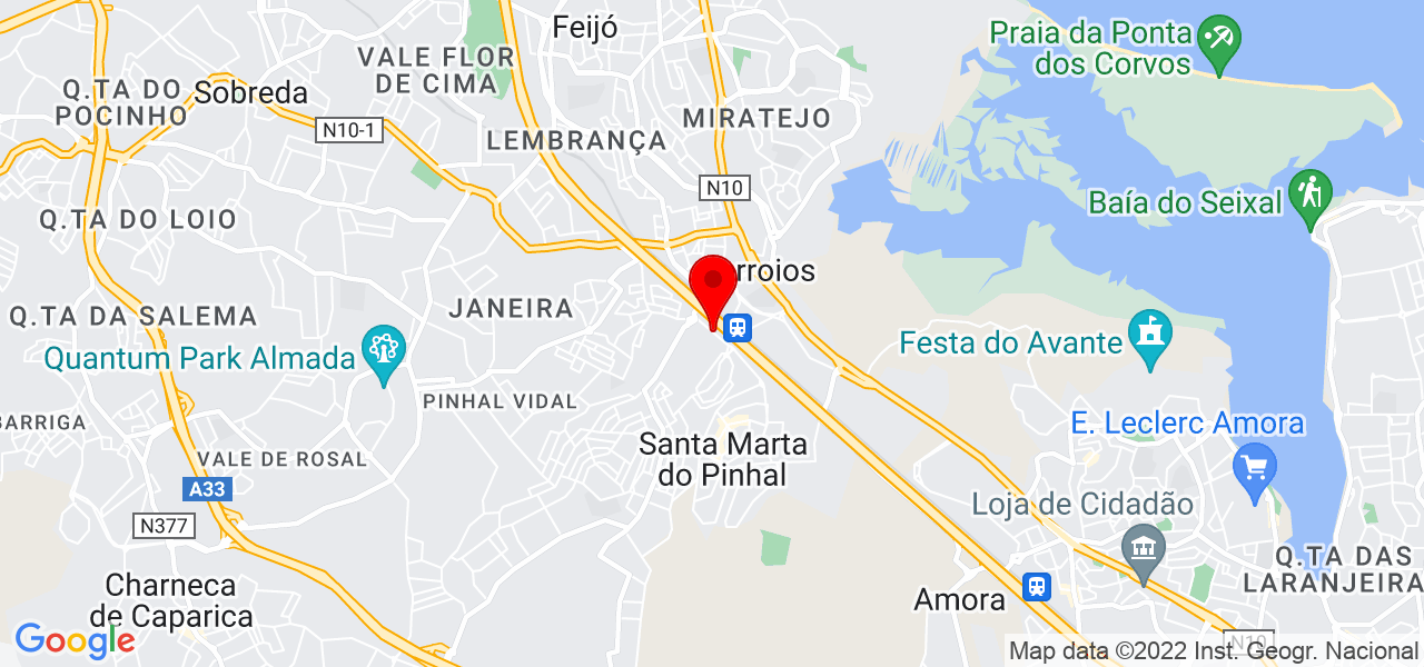 Amadeu de Souza, Unipessoal lda - Setúbal - Seixal - Mapa