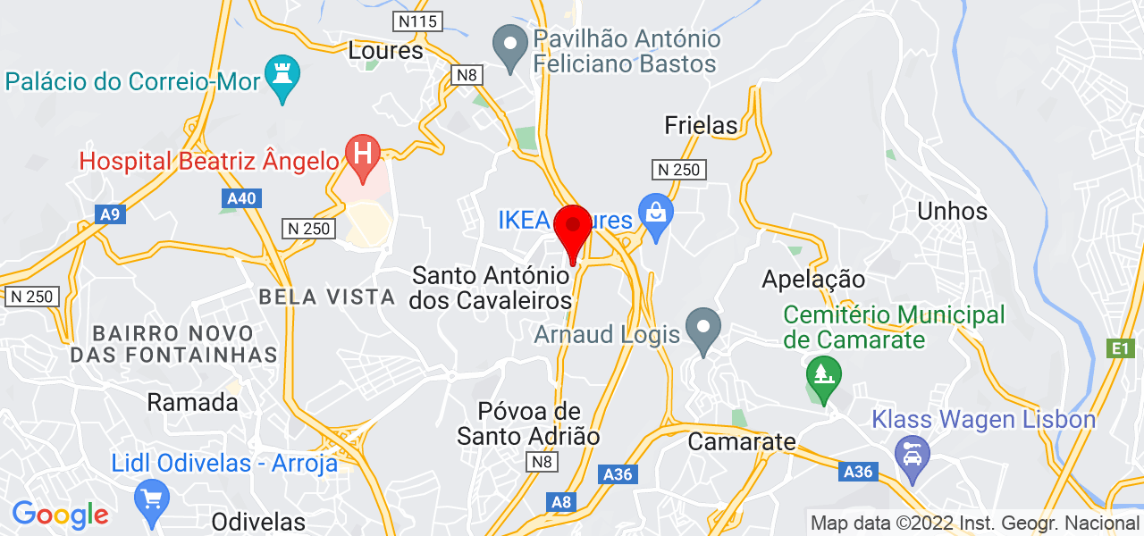 Ana Rita Silva - Lisboa - Loures - Mapa