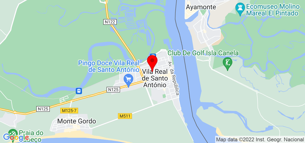 Andreia Madeira - Faro - Vila Real de Santo António - Mapa