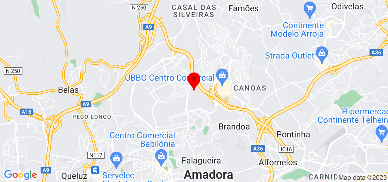 Tiago Parada - Lisboa - Amadora - Mapa