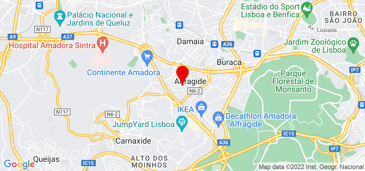 Ros&aacute;rio Pombo - Lisboa - Amadora - Mapa