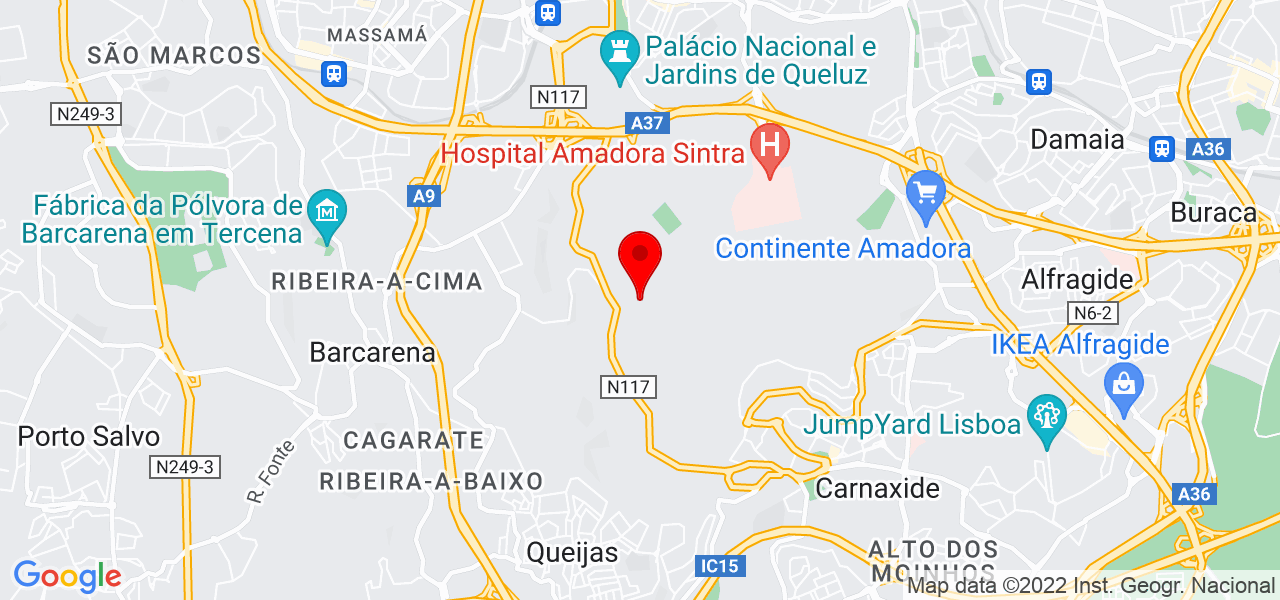 Sunny S&aacute; - Lisboa - Amadora - Mapa